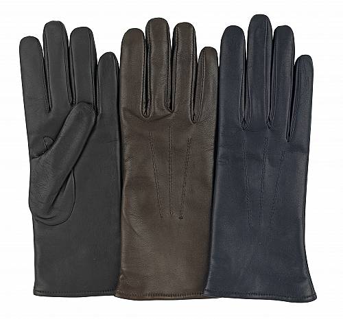paris leather gloves navy brown